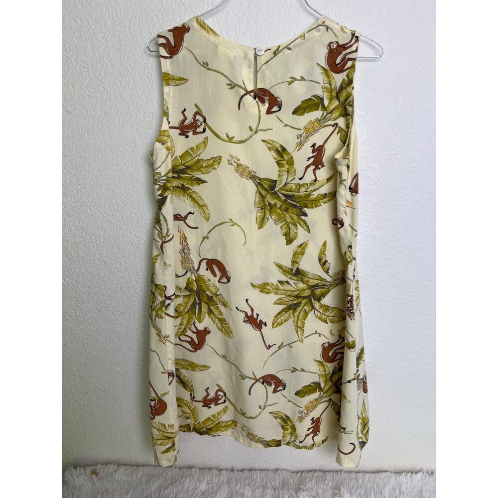 Peppermint Bay Monkey Shift Dress Bananas Palm Trees Hawaiian Tropical Cruise - Picture 7 of 8